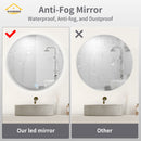 Viviendo 60cm Round LED Wall Mirror Anti-fog Vanity Bathroom Mirrors Smart Touch