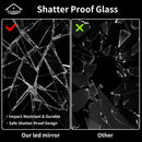 Viviendo 60cm Round LED Wall Mirror Anti-fog Vanity Bathroom Mirrors Smart Touch