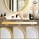 Viviendo 60/70cm Round LED Wall Mirror Anti-fog Vanity Bathroom Mirrors Smart Touch