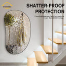 Viviendo Pebble Wall Mirror Irregular Shape Vanity Bathroom Mirrors Metal Frame