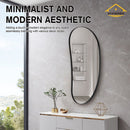 Viviendo Pebble Wall Mirror Irregular Shape Vanity Bathroom Mirrors Metal Frame