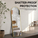 Viviendo Arched Full Length Mirror 1500x500mm Floor Dressing Mirrors Freestanding