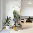 Viviendo Arched Full Length Mirror 1500x500mm Floor Dressing Mirrors Freestanding