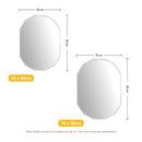 Viviendo Crystalline Mirror Beveled Edge Wall Mirrors Frameless Home Decorative