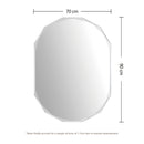 Viviendo Crystalline Mirror 70x90cm Beveled Edge Wall Mirrors Frameless Decorative