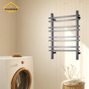Viviendo Heated Towel Rail Rack Bathroom Stainless Steel Electric Rails 8 Bars