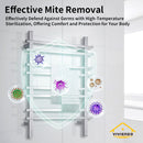 Viviendo Heated Towel Rail Rack Bathroom Stainless Steel Electric Rails 8 Bars