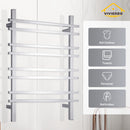 Viviendo Heated Towel Rail Rack Bathroom Stainless Steel Electric Rails 8 Bars