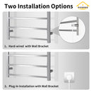 Viviendo Heated Towel Rail Rack Bathroom Stainless Steel Electric Rails 6 Bars