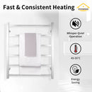 Viviendo Heated Towel Rail Rack Bathroom Stainless Steel Electric Rails 6 Bars