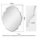 Viviendo Wall Mirror 60x80cm Beveled Edge Mirrors Frameless Decorative