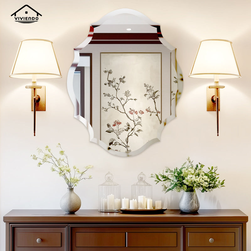 Viviendo Wall Mirror Beveled Edge Mirrors Frameless Decorative 60x80 / 70x90 cm