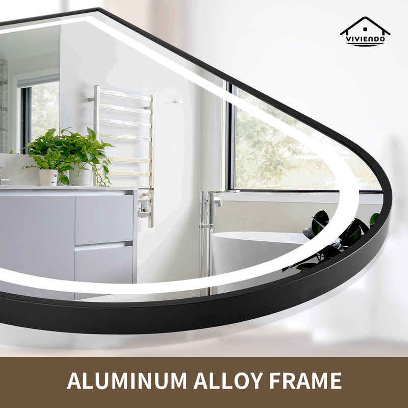 Viviendo Arch Bathroom Wall Mirror Anti-Fog LED Vanity Makeup Mirrors