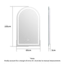 Viviendo Arch Bathroom Wall Mirror Anti-Fog Vanity Makeup LED Mirrors 60x100cm
