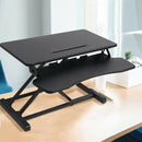 Viviendo Height Adjustable Desk Riser Sit Stand Computer Office Keyboard Shelf 510mm height and 15kg Load Black