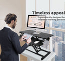 Viviendo Height Adjustable Desk Riser Sit Stand Computer Office Keyboard Shelf 510mm height and 15kg Load Black