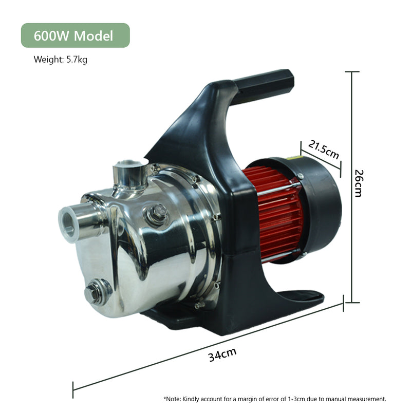 HORTIKRAFT Garden Water Pump High Pressure 600W Irrigation Tank Rain System