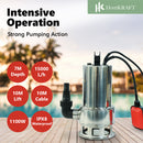 HORTIKRAFT 1100W Submersible Dirty Water Pump for Pools Garden Tank Water Irrigation