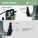 HORTIKRAFT 1100W Submersible Dirty Water Pump for Pools Garden Tank Water Irrigation