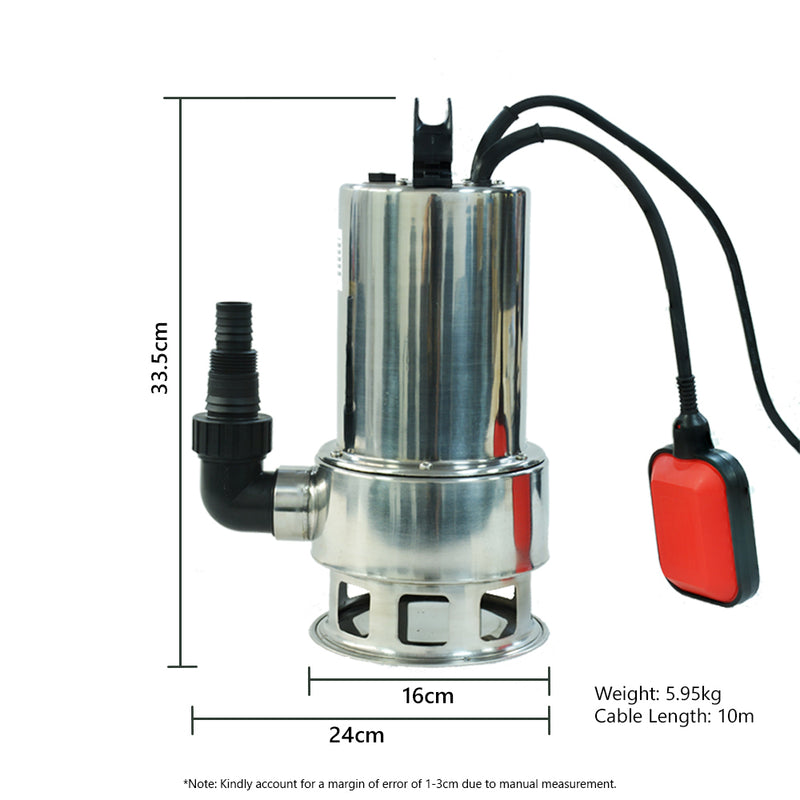 HORTIKRAFT 1100W Submersible Pump for Pools Garden Tank Water Irrigation