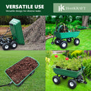 Hortikraft Heavy Duty Garden Dump Cart Wagon  Hand Trailer Trolley 270kg Capacity
