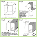Viviendo Grow Tent Kits Hydroponics Indoor Plant Room 90x50x160cm 600D Oxford