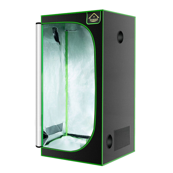 Viviendo Grow Tent Kits Hydroponics Indoor Plant Room 1x1x2M 600D Oxford