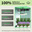 Viviendo Grow Tent Kits Hydroponics Indoor Plant Room 1x1x2M 600D Oxford