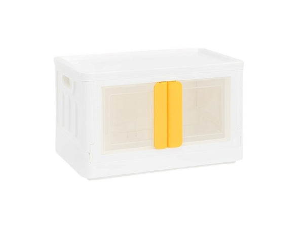 Viviendo 72L Home Storage Containers Foldable Organizers Stackable Large Storage Wardrobe Box - Lemon
