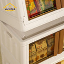 Viviendo 72L Home Storage Containers Foldable Organizers Stackable Large Storage Wardrobe Box - Lemon