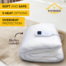 Viviendo 350 GSM Heated Electric Blanket Synthetic Wool Top - Single