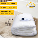 Viviendo 350 GSM Heated Electric Blanket Synthetic Wool Top - King Single