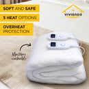 Viviendo 350 GSM Heated Electric Blanket Synthetic Wool Top - King
