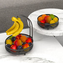 Viviendo 2 Tier Fruit Bowl Metal Kitchen Fruit and Vegetable Storage Basket