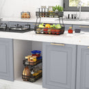 Viviendo 2 Tier Fruit Bowl Carbon Steel Kitchen Fruit and Vegetable Storage Basket