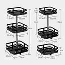 Viviendo Square Rotating Kitchen Storage Spice Organiser Rack for Pantry Bathroom