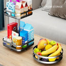 Viviendo Square Rotating Kitchen Storage Spice Organiser Rack for Pantry Bathroom