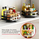 Viviendo Square Rotating Kitchen Storage Spice Organiser Rack for Pantry Bathroom