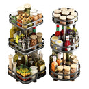 Viviendo Square Rotating Kitchen Storage Spice Organiser Rack for Pantry Bathroom - 3 Tier