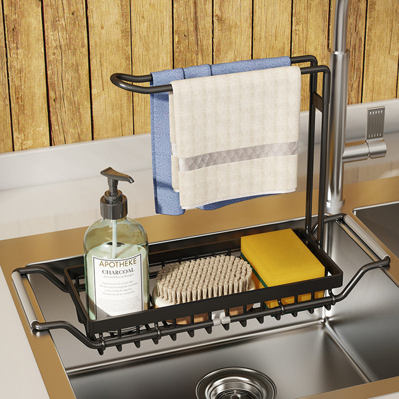 Over the Sink Kitchen Caddy with Handles and Tea Towel
