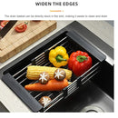 Expandable In Sink Kitchen Dish Drying Rack, Over The Sink Dish Drainer in Stainless Steel and ABS - Grey