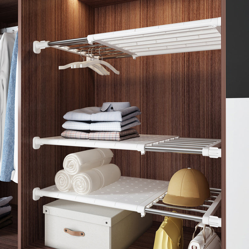 Viviendo Adjustable Closet Racking DIY Extendable Wall Mounted Wardrobe Expandable Clothes Organiser