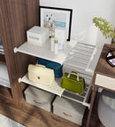 Viviendo Adjustable Closet Racking DIY Extendable Wall Mounted Wardrobe Expandable Clothes Organiser