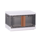 Viviendo 32L Stackable Storage Containers Large Foldable Organizer Storage Wardrobe Boxes - Grey