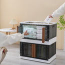 Viviendo 32L Stackable Storage Containers Large Foldable Organizer Storage Wardrobe Boxes - Grey