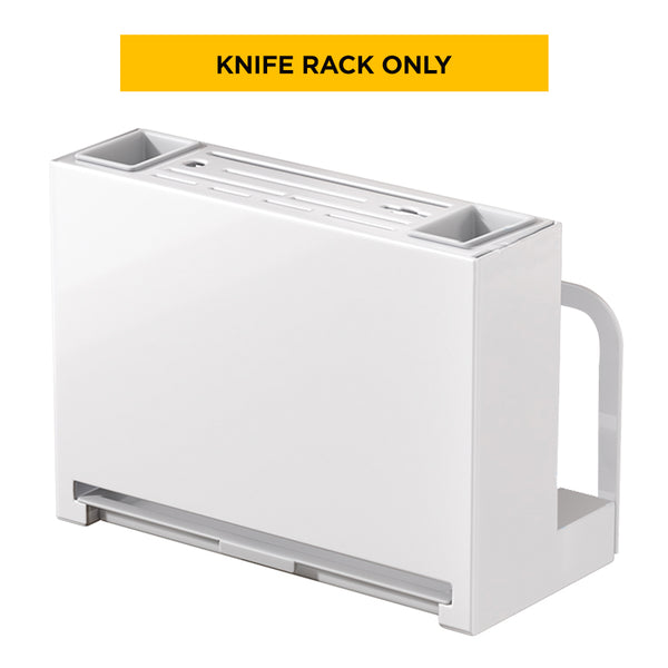 Viviendo Kitchen Knife Block Organiser Storage Cutting Board Holder in Carbon Steel