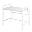 Viviendo Microwave Oven Shelf Rack Adjustable Metal Kitchen Organiser Storage 2 Tier - White