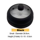 Microwave Vented Glass Cover and Multifunction Silicone Splatter Guard Lid - Black Small