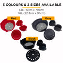 Viviendo Glass and Silicone Air Fryer Pot with Non-Stick Liner Tray Oven Microwave Dishwasher Safe