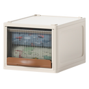 Viviendo Stackable Storage Box Drawer Wardrobe Organiser with Two Way Opening - Brown Extra Large